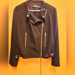Lauren, Ralph Lauren moto contemporary sophisticated  jacket sz14 Moto